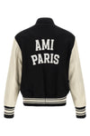 the ami paris teddy bomber jacket features a classic construction that