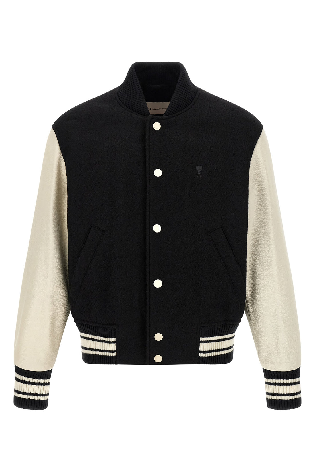 AMI PARIS L the ami paris teddy bomber jacket features a classic construction that