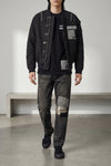 yohji yamamoto × neighborhood ls tee cotton crew neck t-shirt