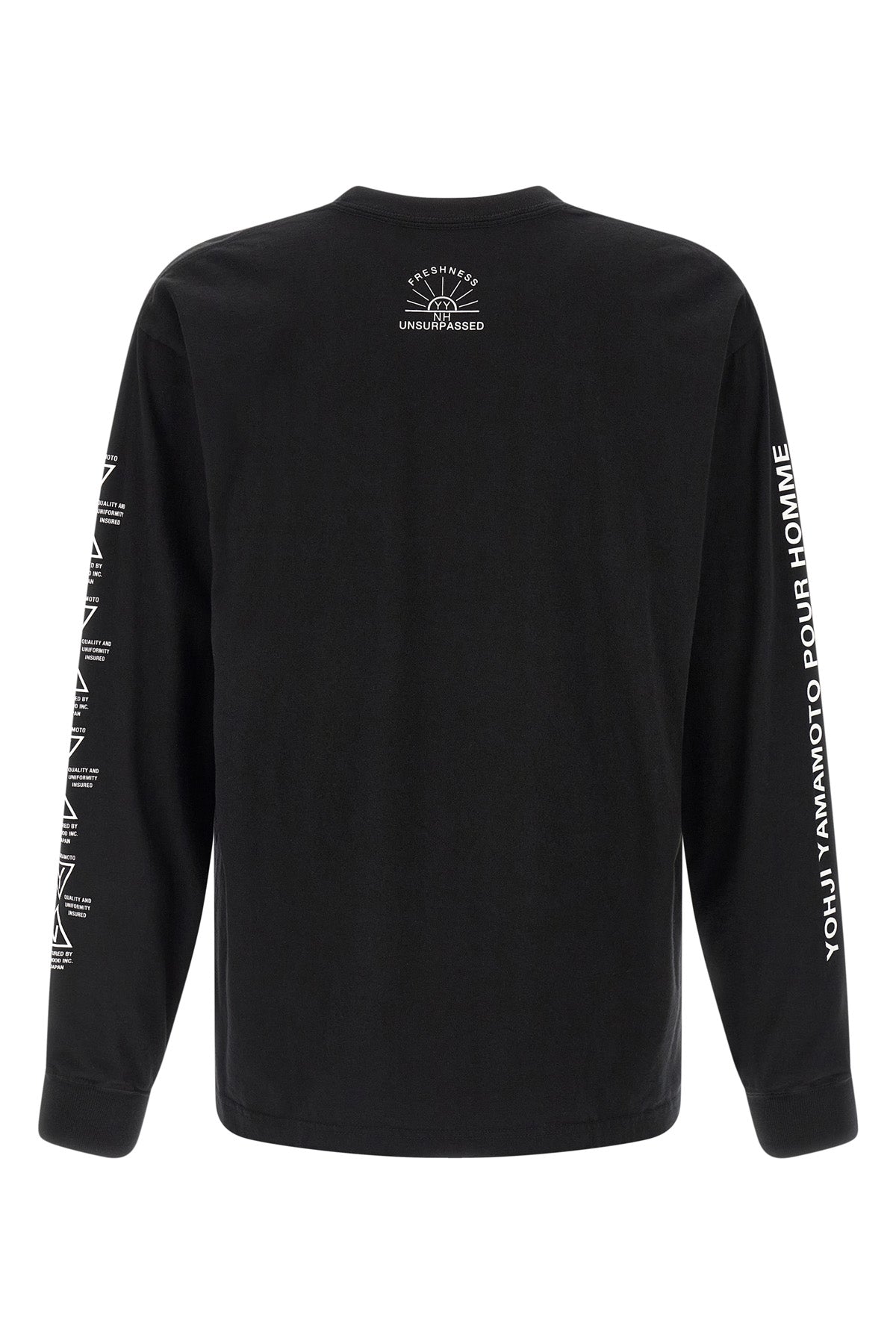 yohji yamamoto × neighborhood ls tee cotton crew neck t-shirt