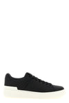 the balmain b-court sneakers in fine smooth calf leather