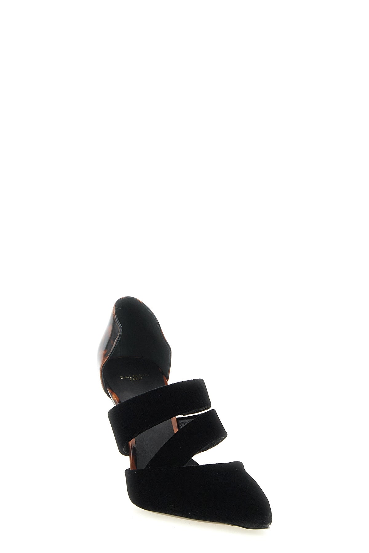 balmain pumps are distinguished by a pointed tapered silhouette