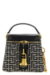 the balmain pulse vanity handbag defines a structured silhouette through a geo
