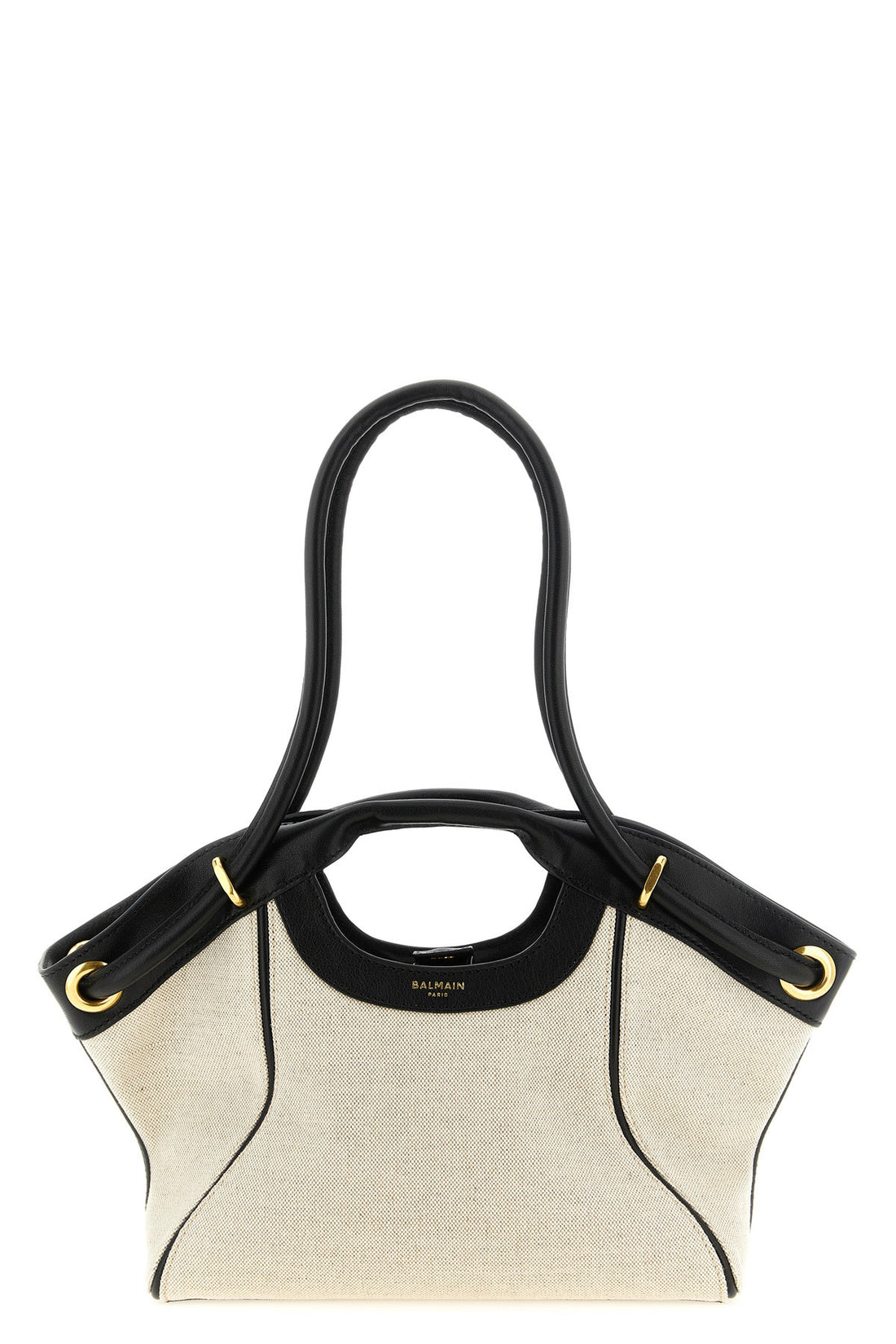 BALMAIN OS the balmain media tote shopping bag features a structured silhouette defined b