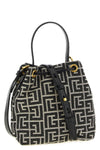 the balmain pulse mini bucket bag is distinguished by a structured silhouette