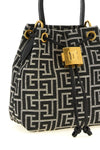 the balmain pulse mini bucket bag is distinguished by a structured silhouette
