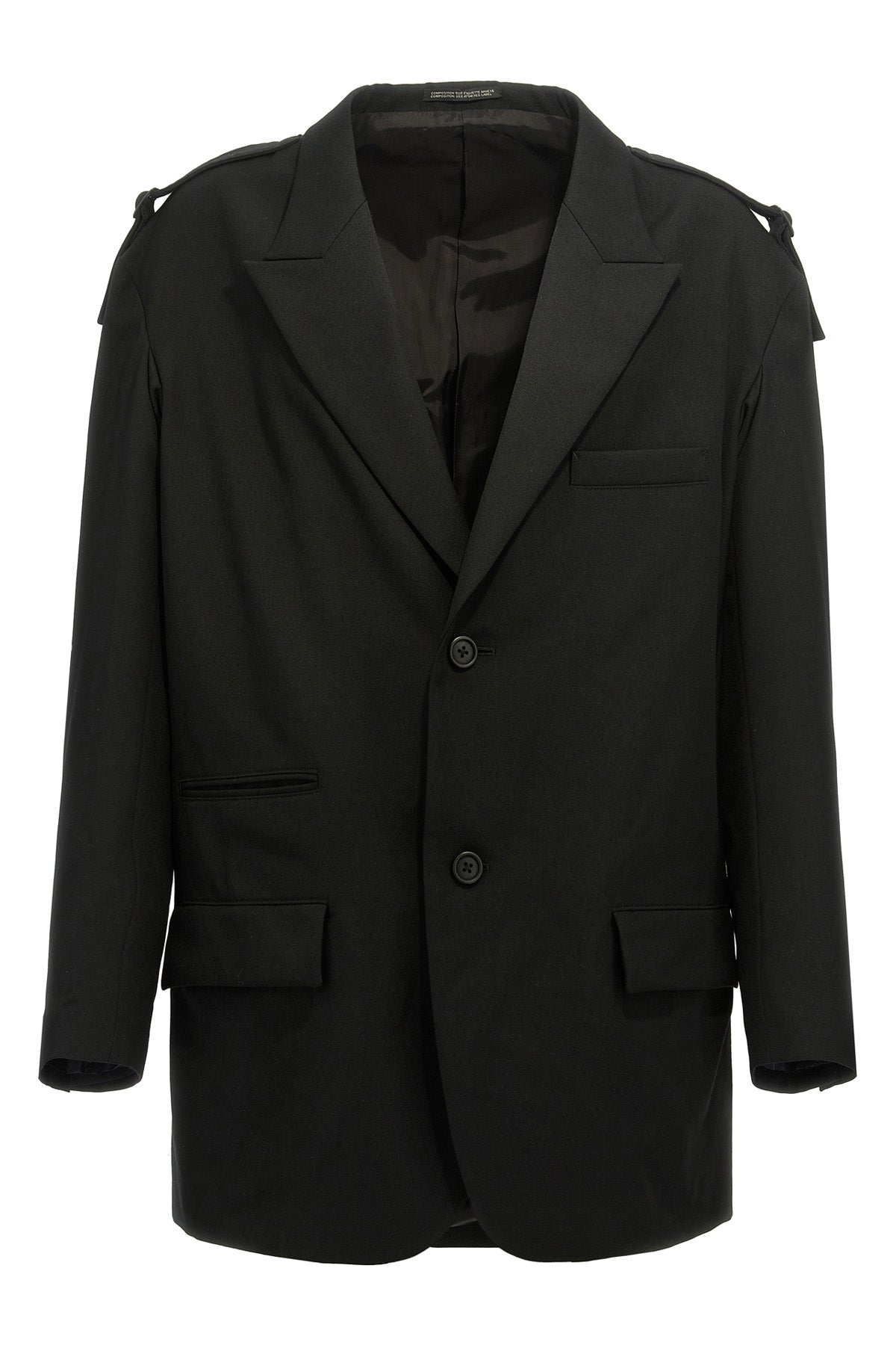 single-breasted wool blazer