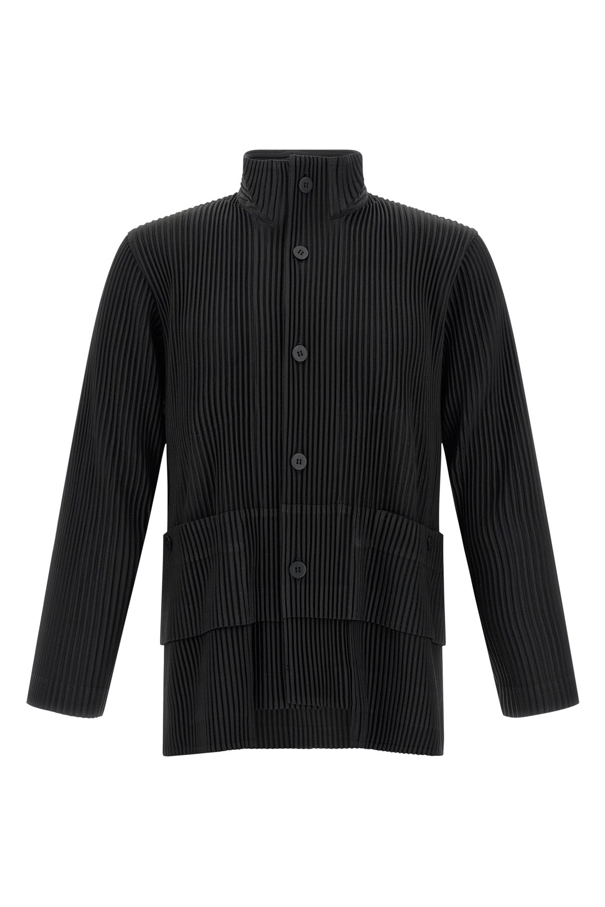 multi-pocket pleated jacket