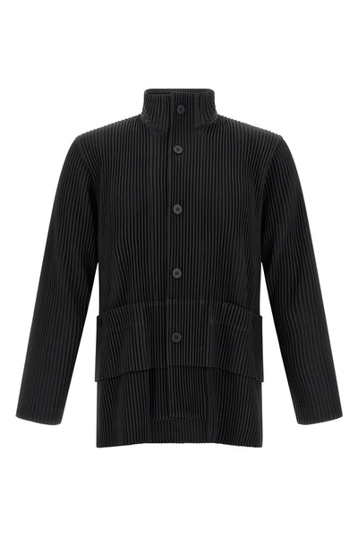 multi-pocket pleated jacket