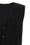 pleated fabric vest