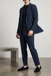 tailored pleats 1 double-breasted blazer in pleated fabric