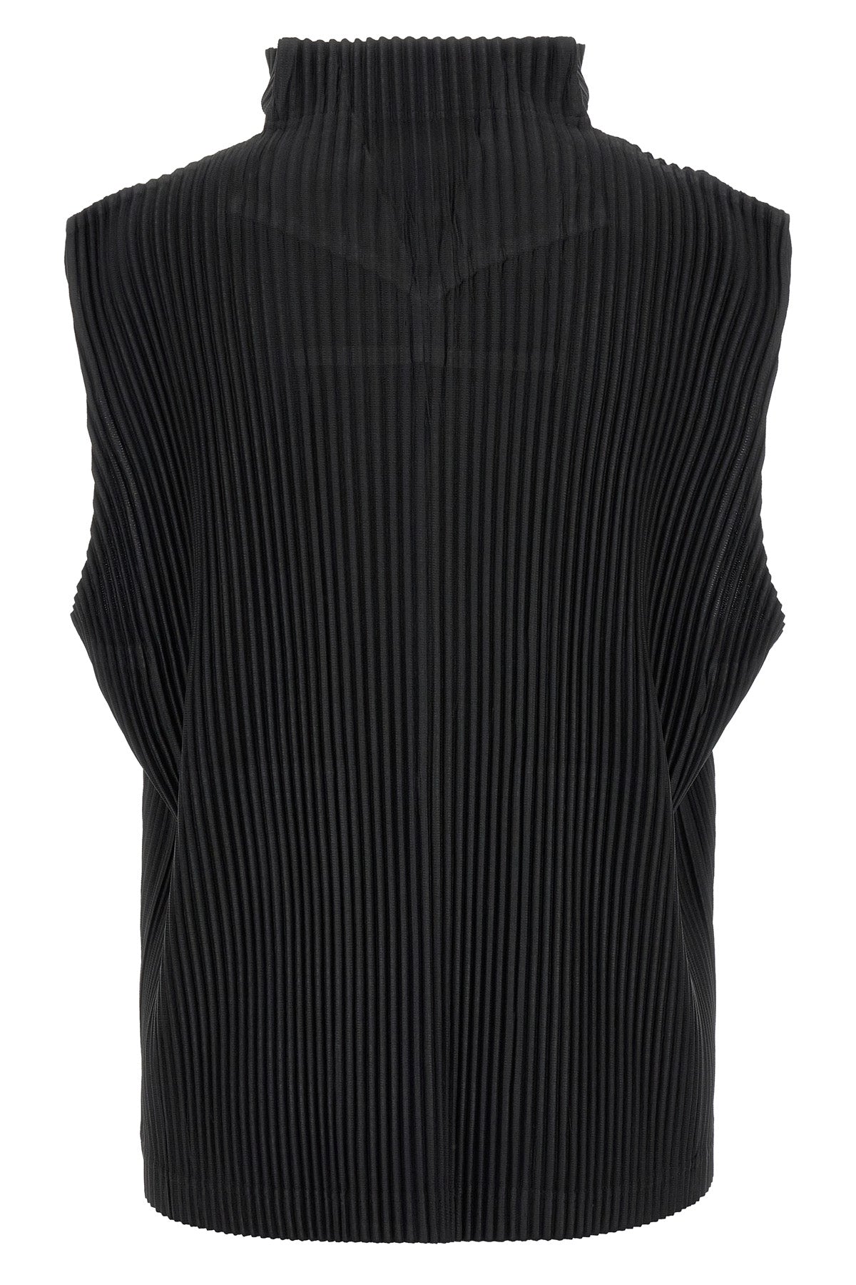 monthly colors: april pleated fabric vest