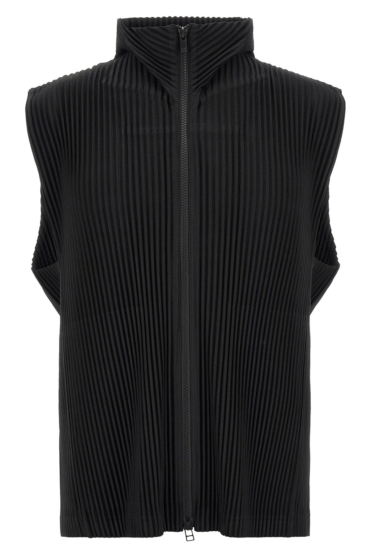monthly colors: april pleated fabric vest