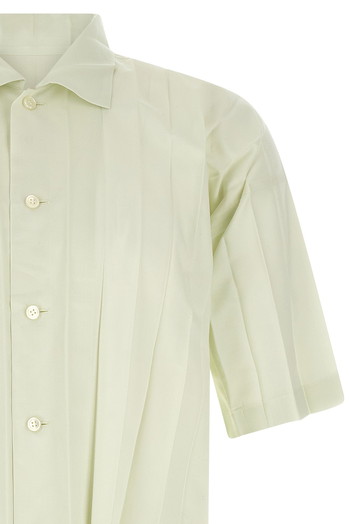 the homme pleated edge short-sleeved shirt
