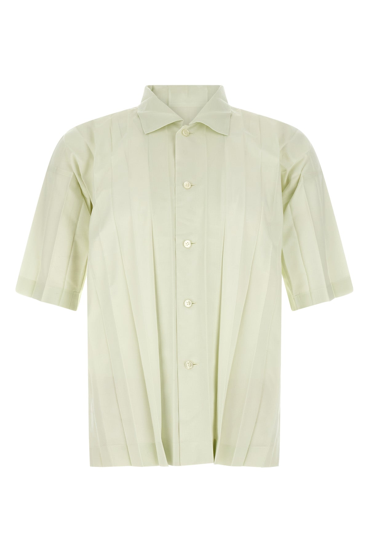 the homme pleated edge short-sleeved shirt