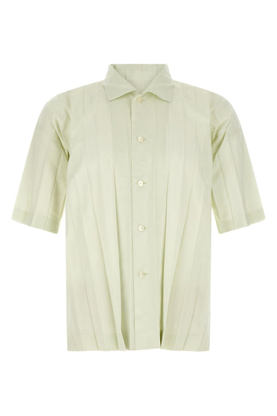 the homme pleated edge short-sleeved shirt
