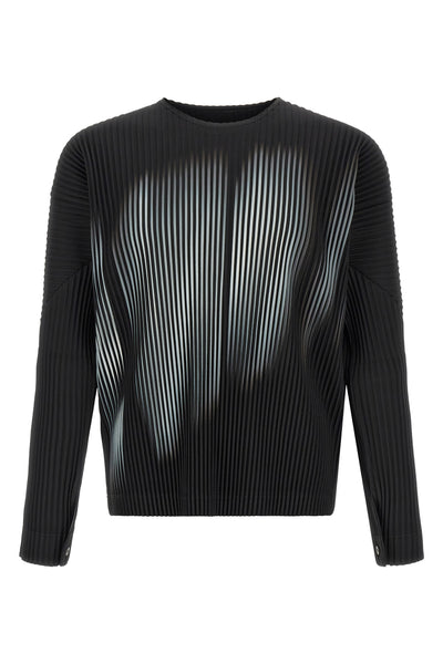 the homme pleated long sleeve t-shirt issey miyake in the shadow