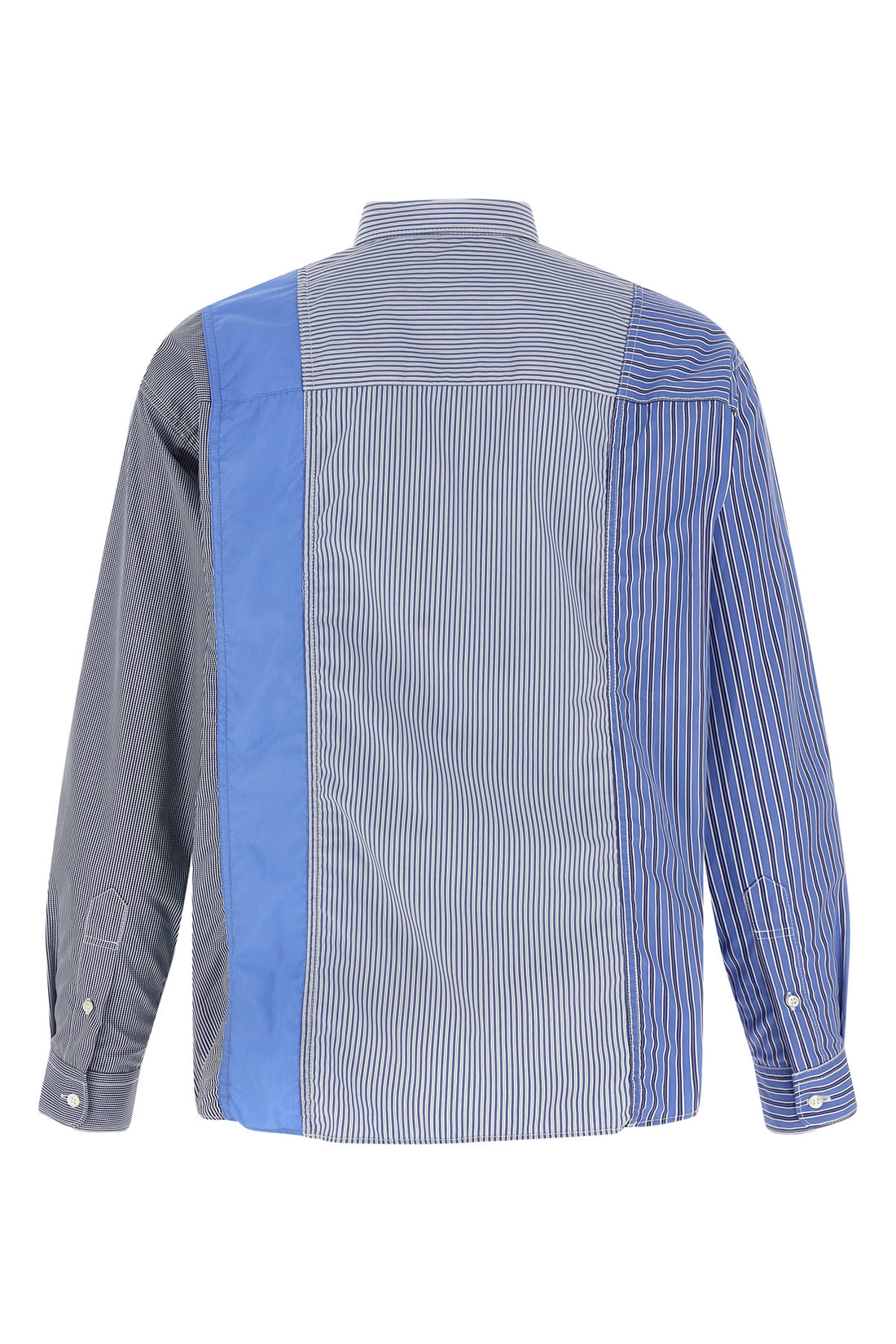 COMME DES GAR?ONS HOMME M patchwork patterned cotton poplin shirt