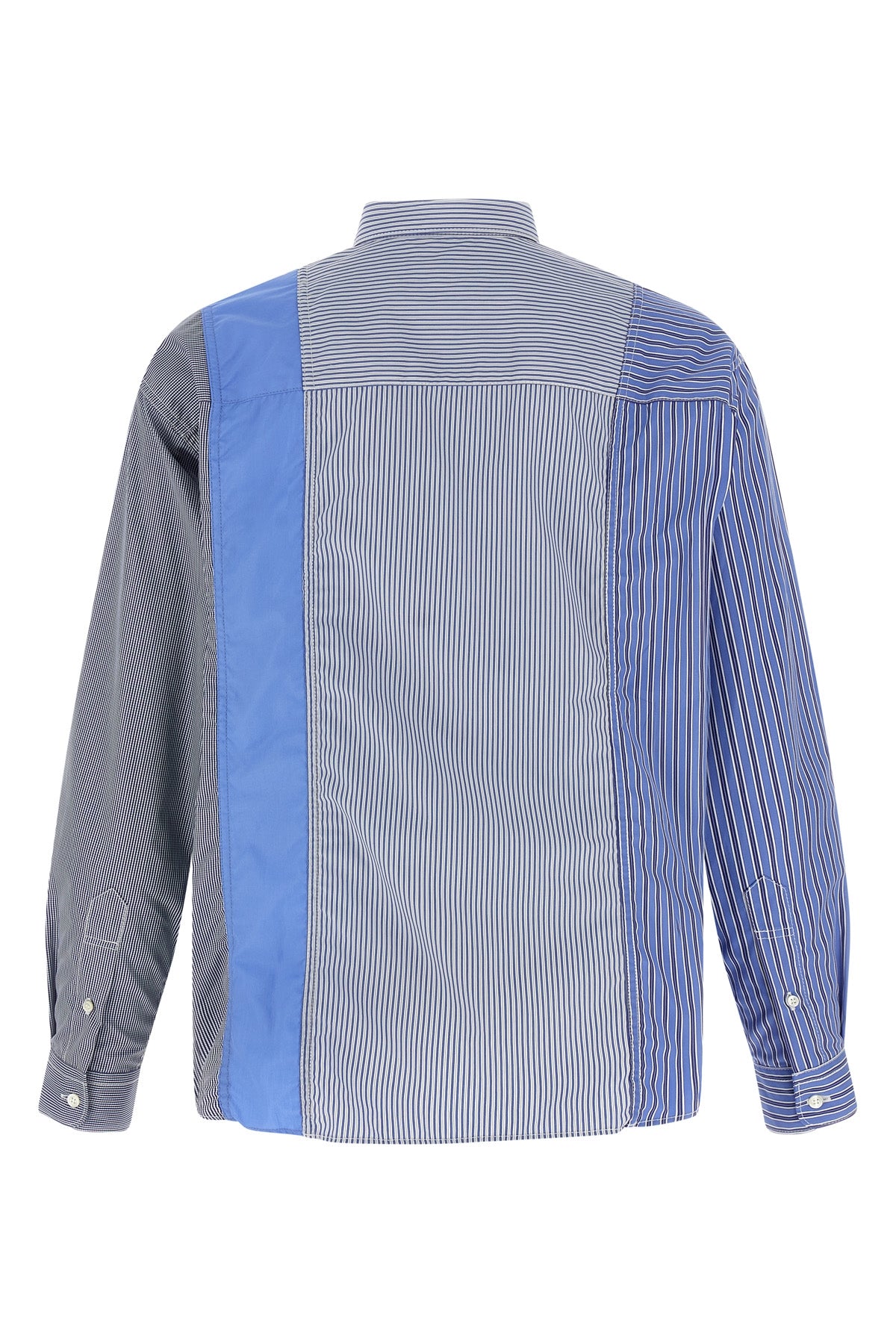 patchwork patterned cotton poplin shirt