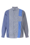 patchwork patterned cotton poplin shirt