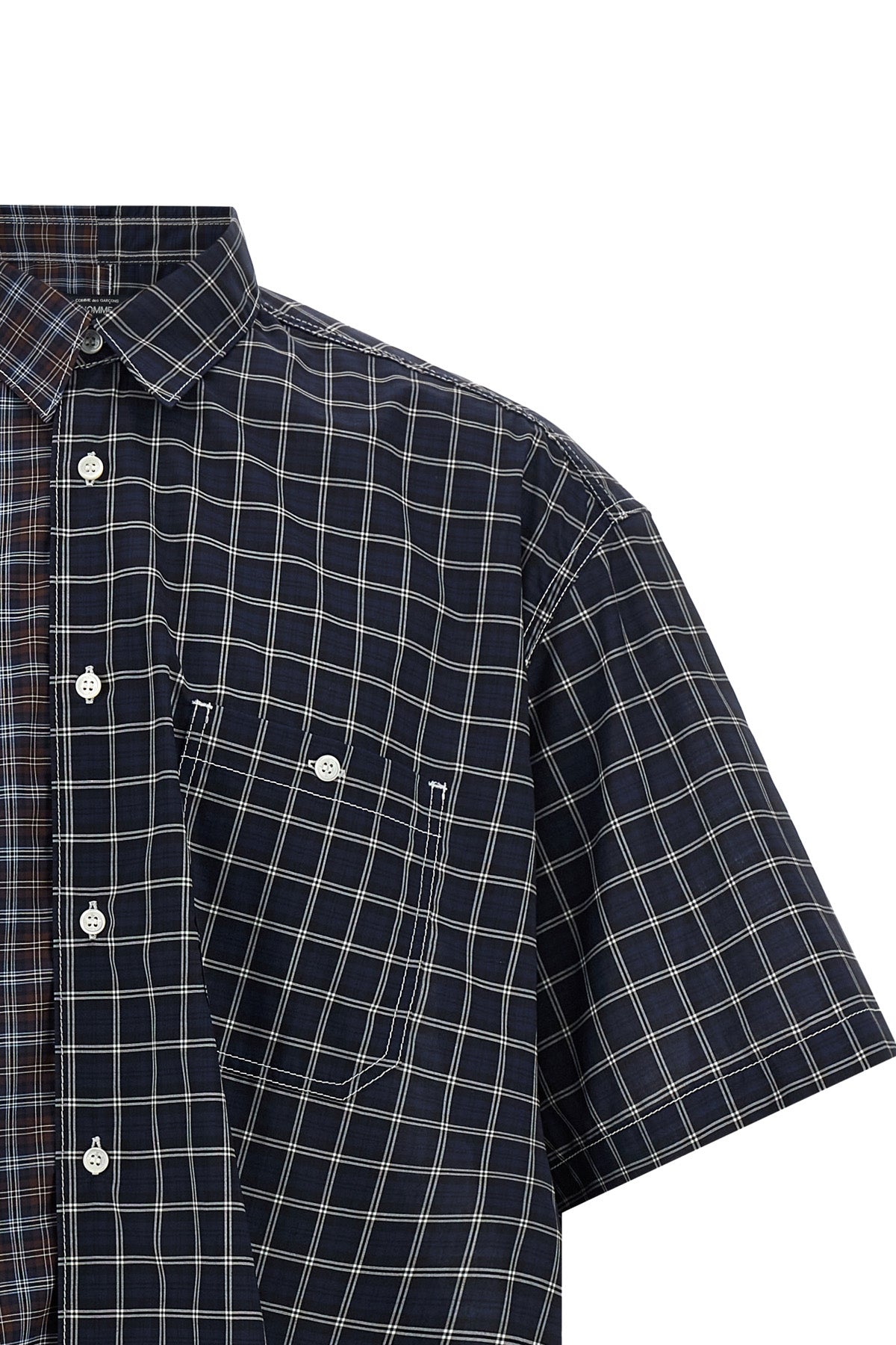 check patterned lightweight cotton poplin shirt