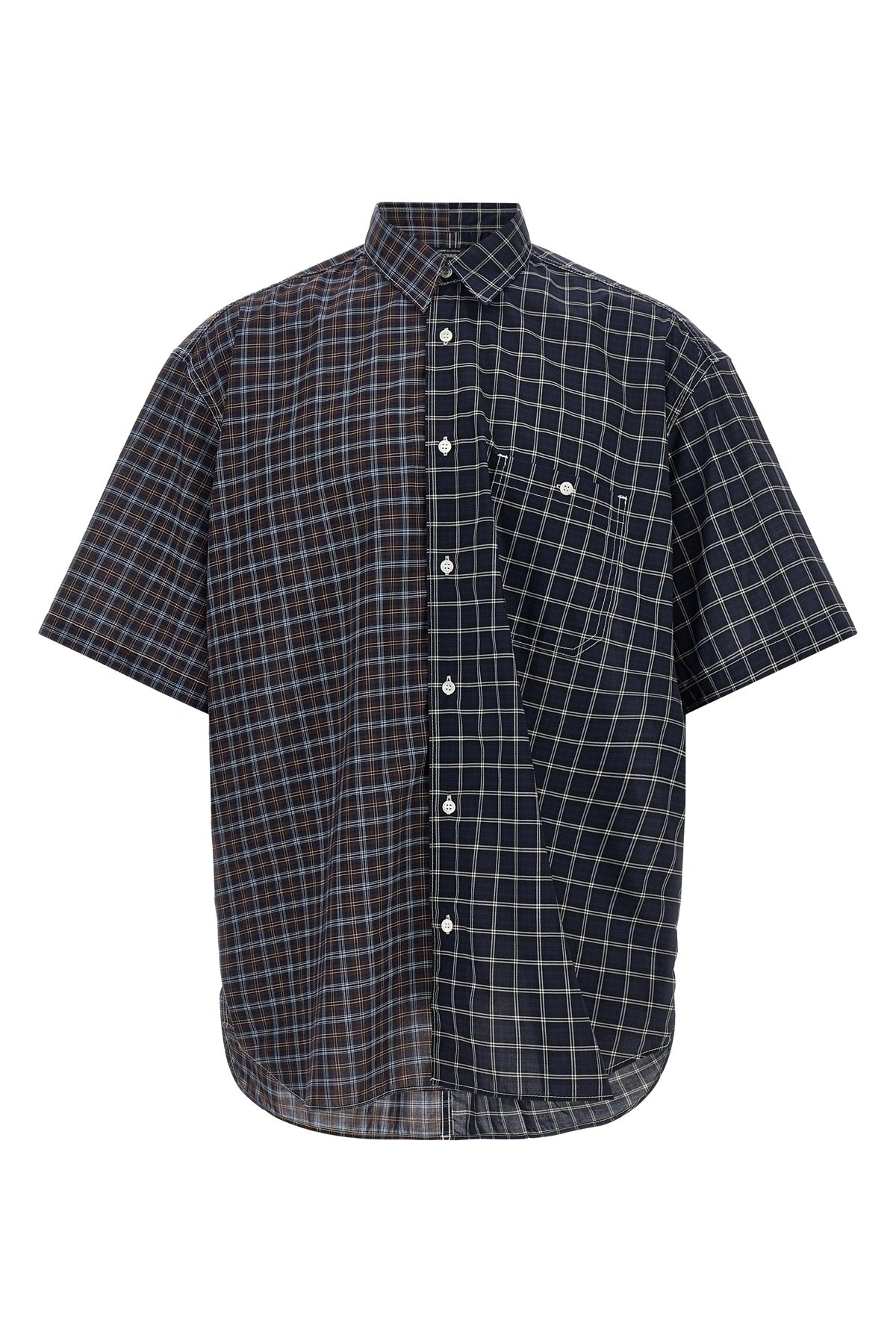 check patterned lightweight cotton poplin shirt