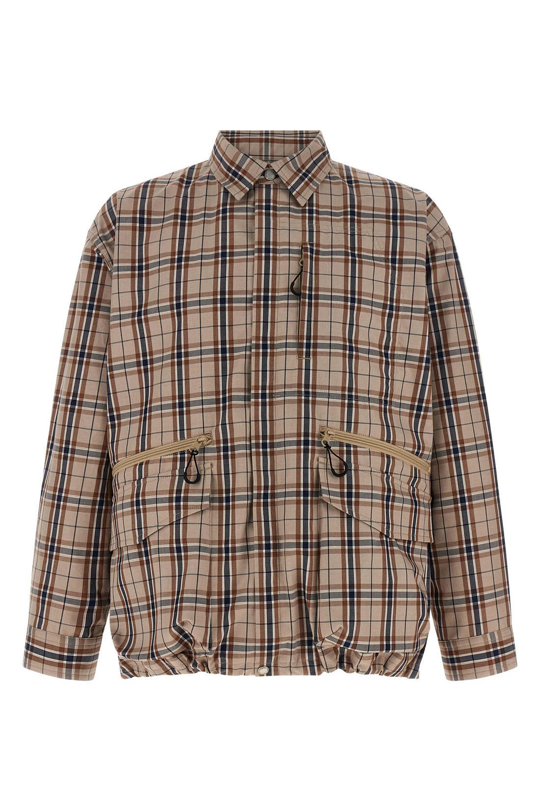 COMME DES GAR?ONS HOMME L check-print cotton blend overshirt