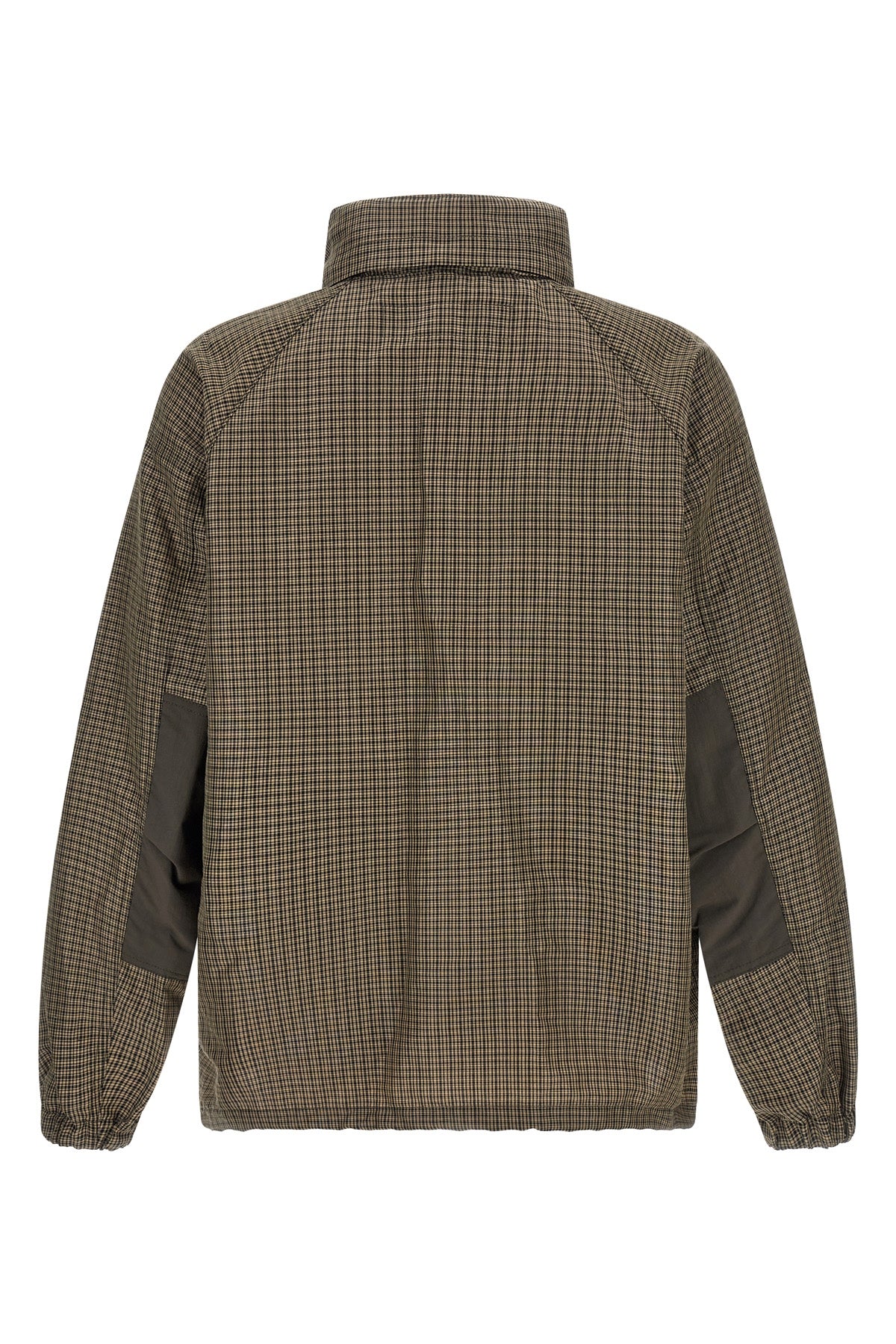vichy micro check patterned linen blend anorak
