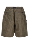 vichy micro check pattern linen blend bermuda shorts