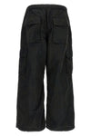 cargo pants in shiny wrinkled fabric