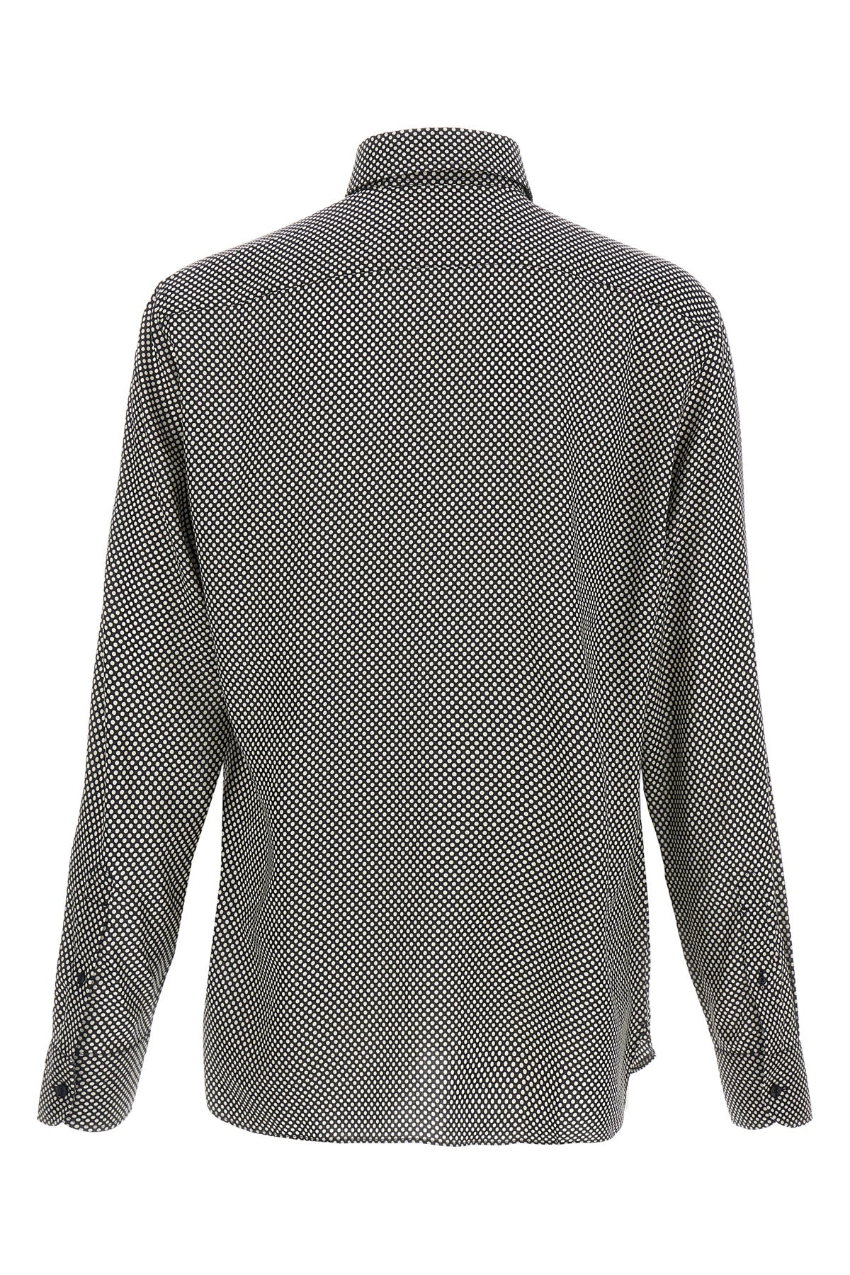polka dot print lyocell shirt