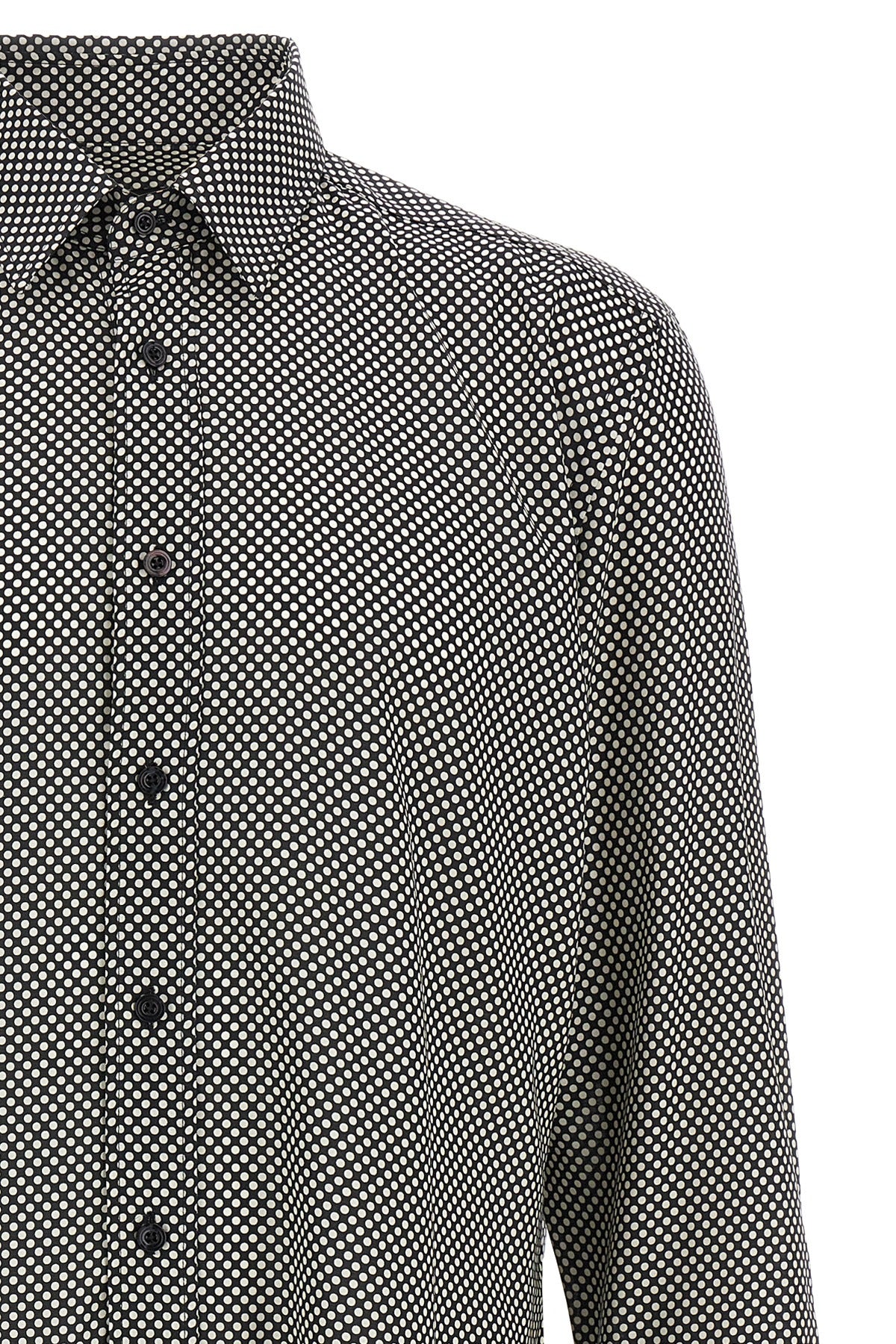 polka dot print lyocell shirt