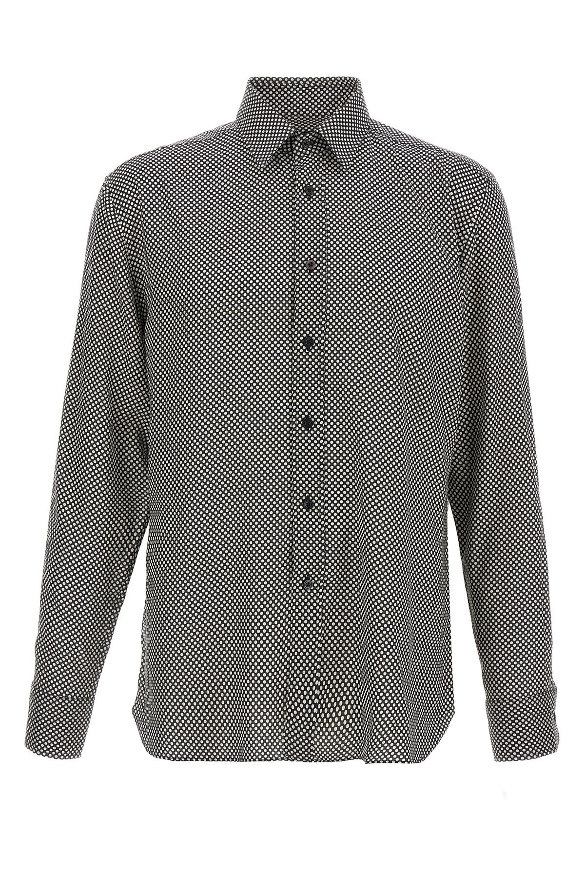 polka dot print lyocell shirt