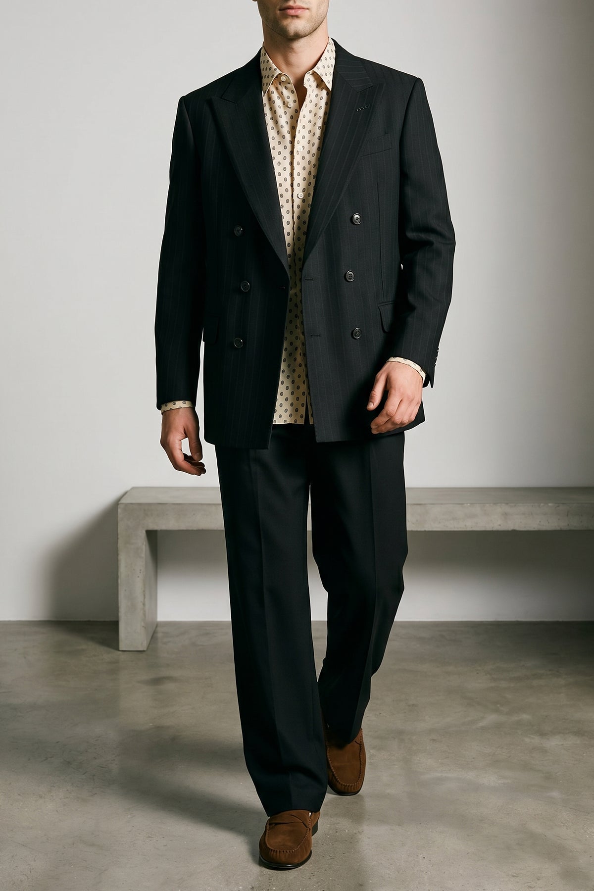 all over paisley print crepe de chine silk shirt