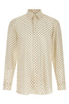 all over paisley print crepe de chine silk shirt