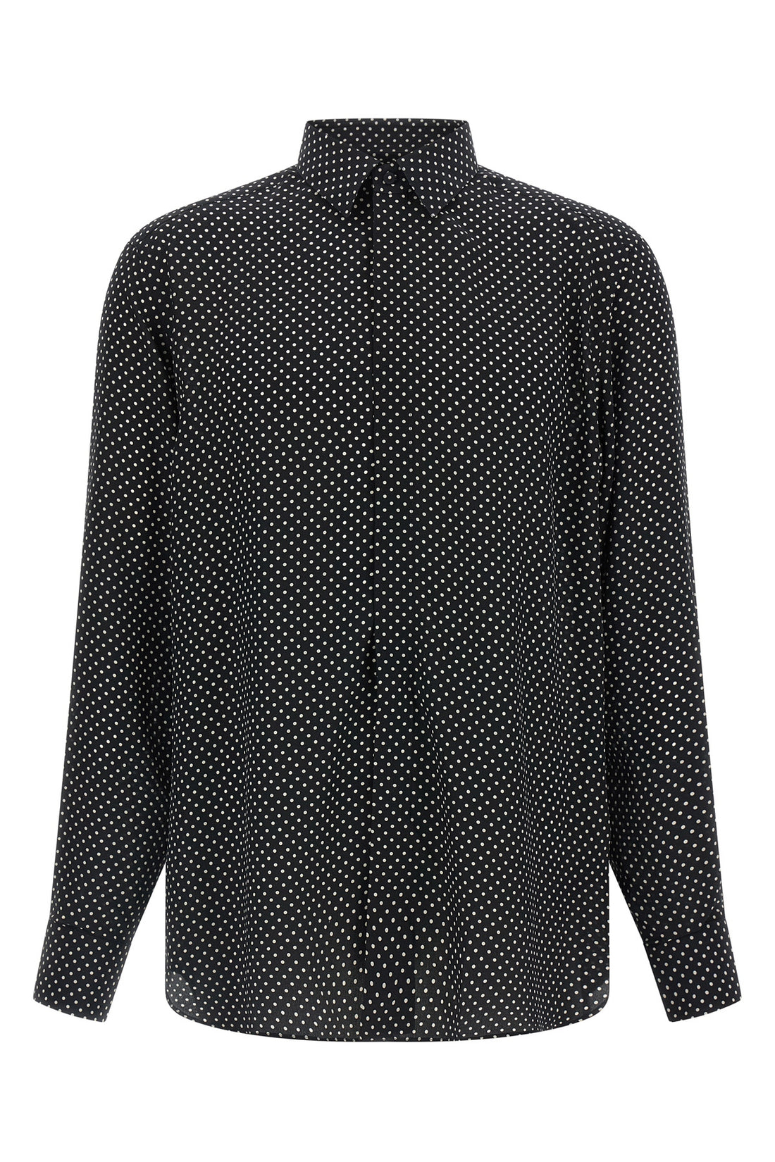 TOM FORD 41 cm polka dot crêpe de chine silk shirt