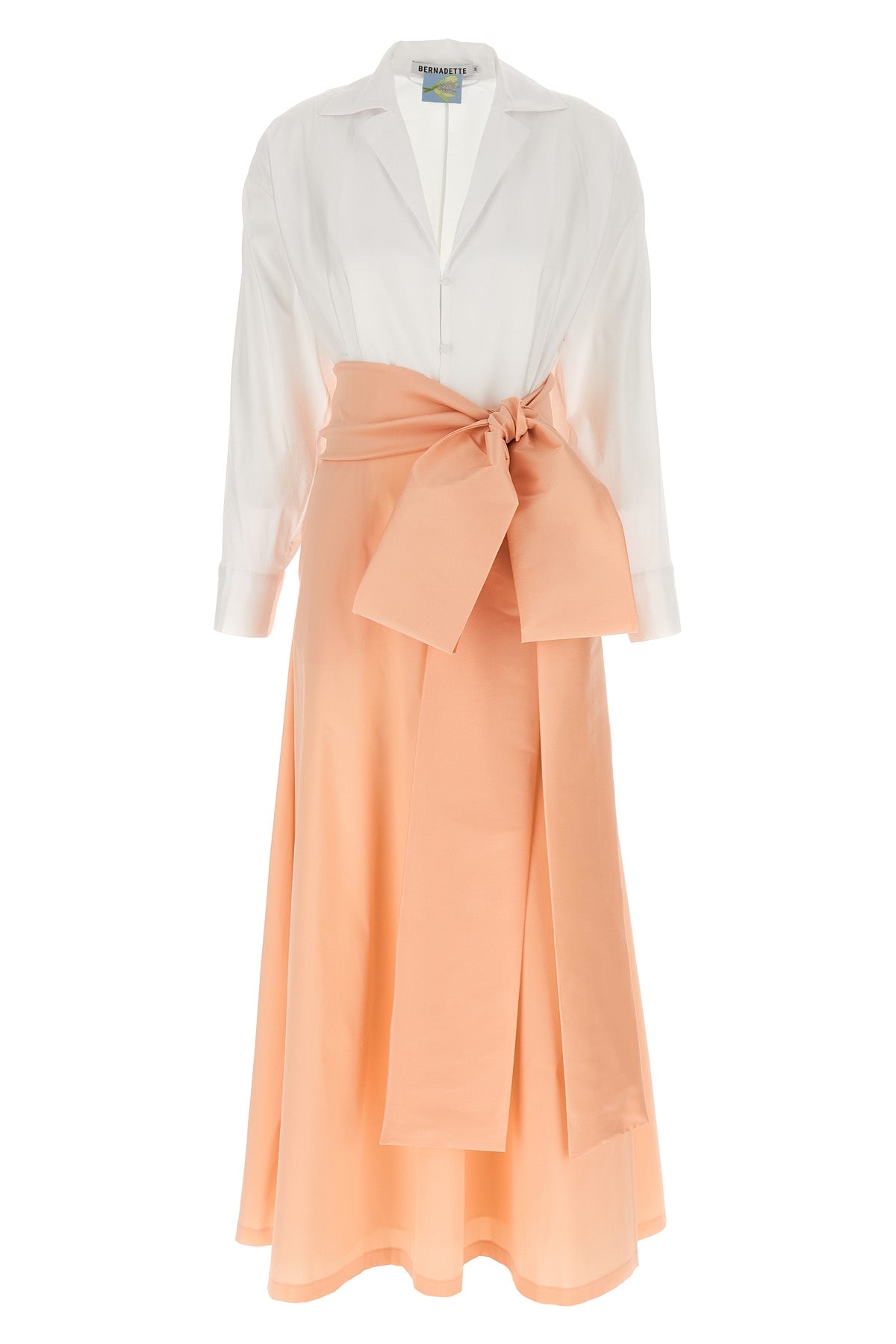 long clarence dress in cotton blend