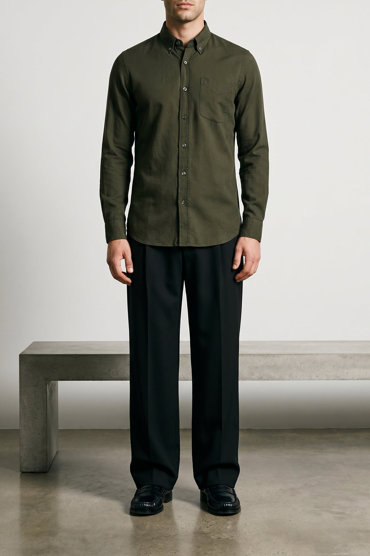 fluid gabardine shirt