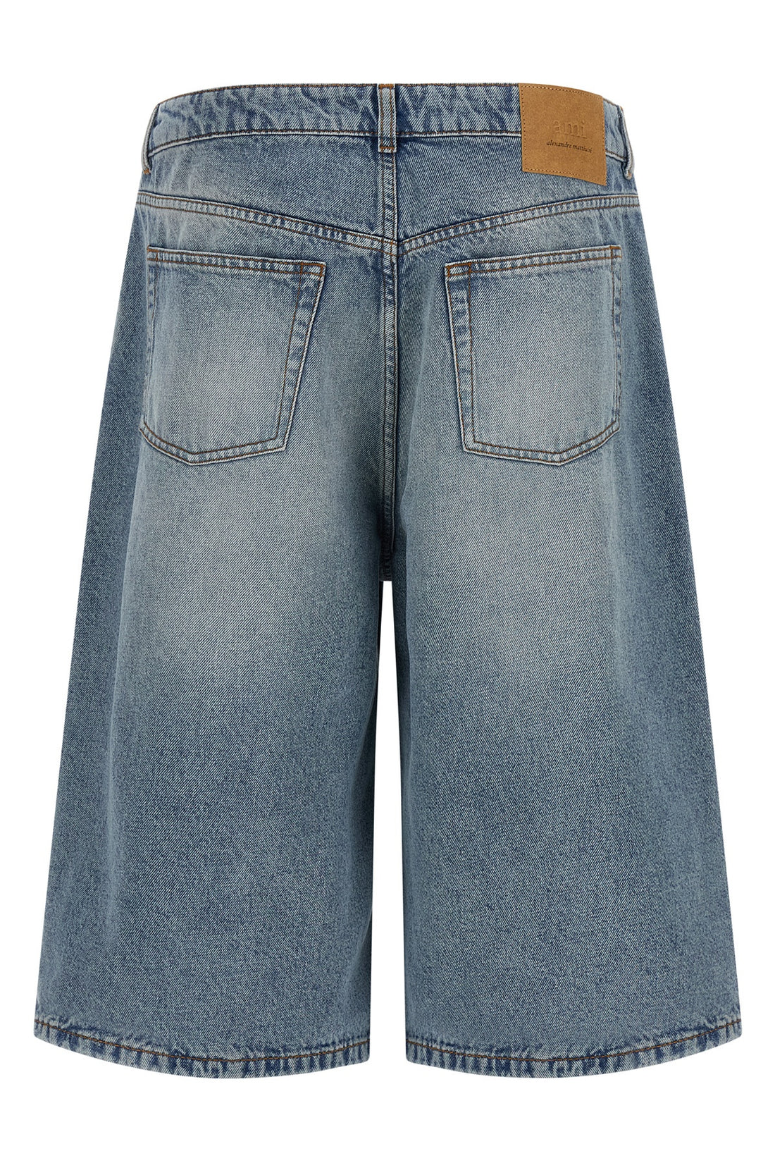 AMI PARIS 31 stone-washed cotton denim bermuda shorts