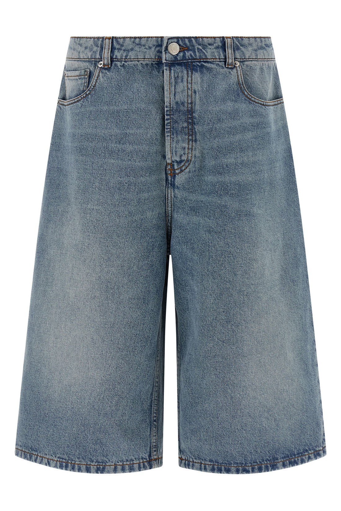AMI PARIS 31 stone-washed cotton denim bermuda shorts