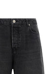 garment-dyed cotton denim bermuda shorts