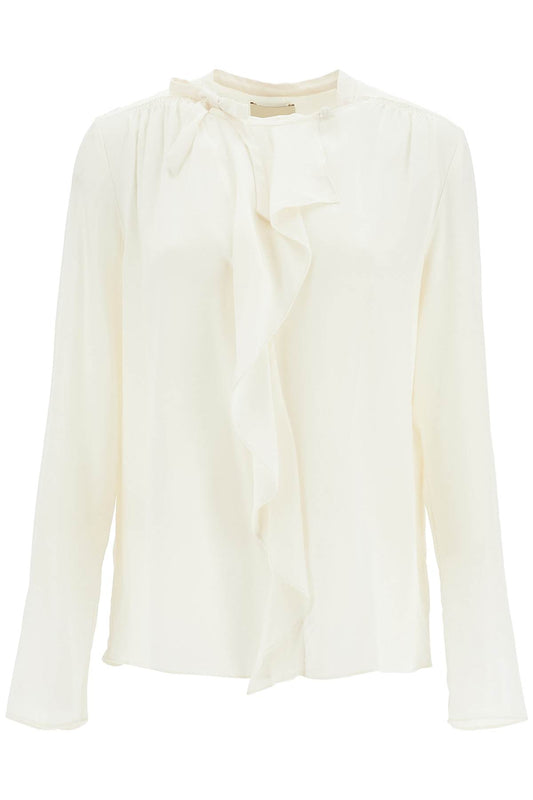 silk blouse with ruffle 'ut