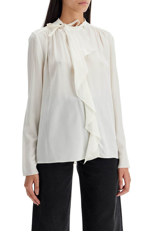 silk blouse with ruffle 'ut