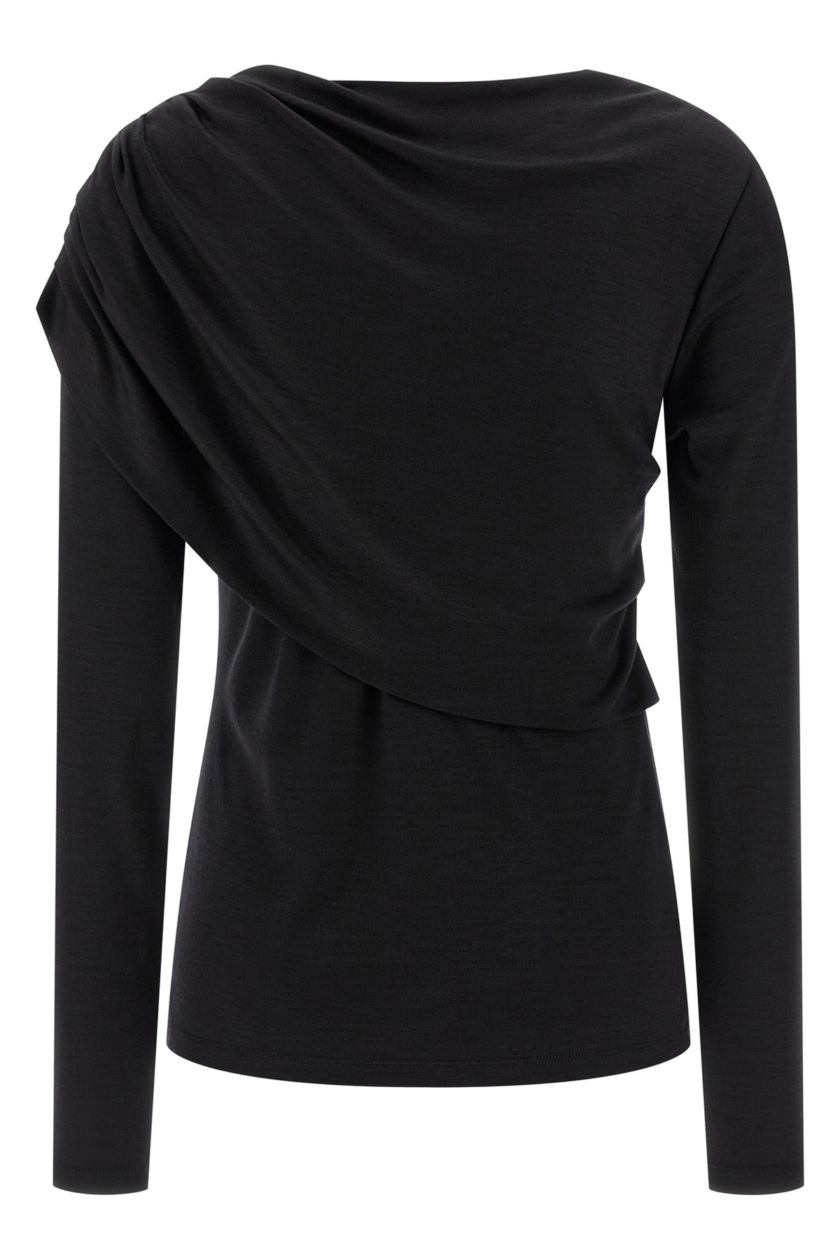 asna draped wool jersey top