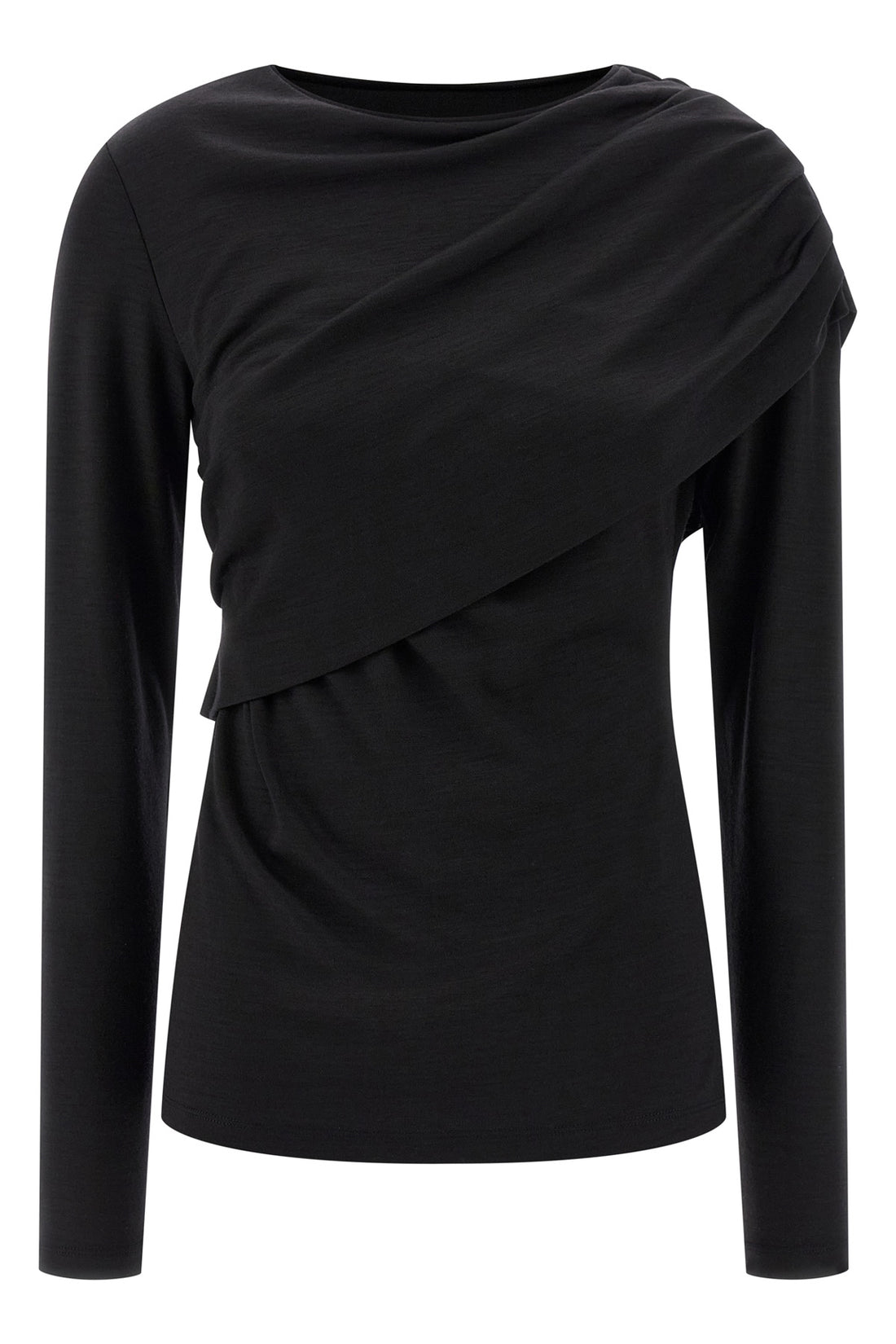 ISABEL MARANT 40 asna draped wool jersey top