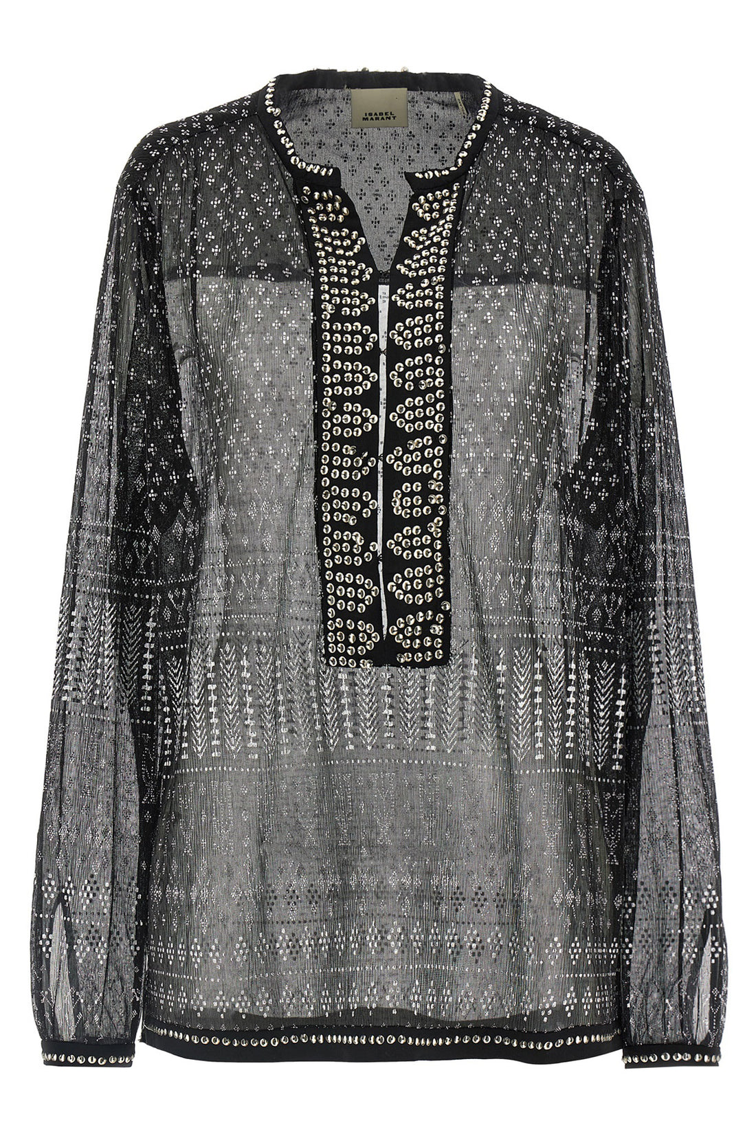 ISABEL MARANT 36 nickie blouse in semi-transparent fabric