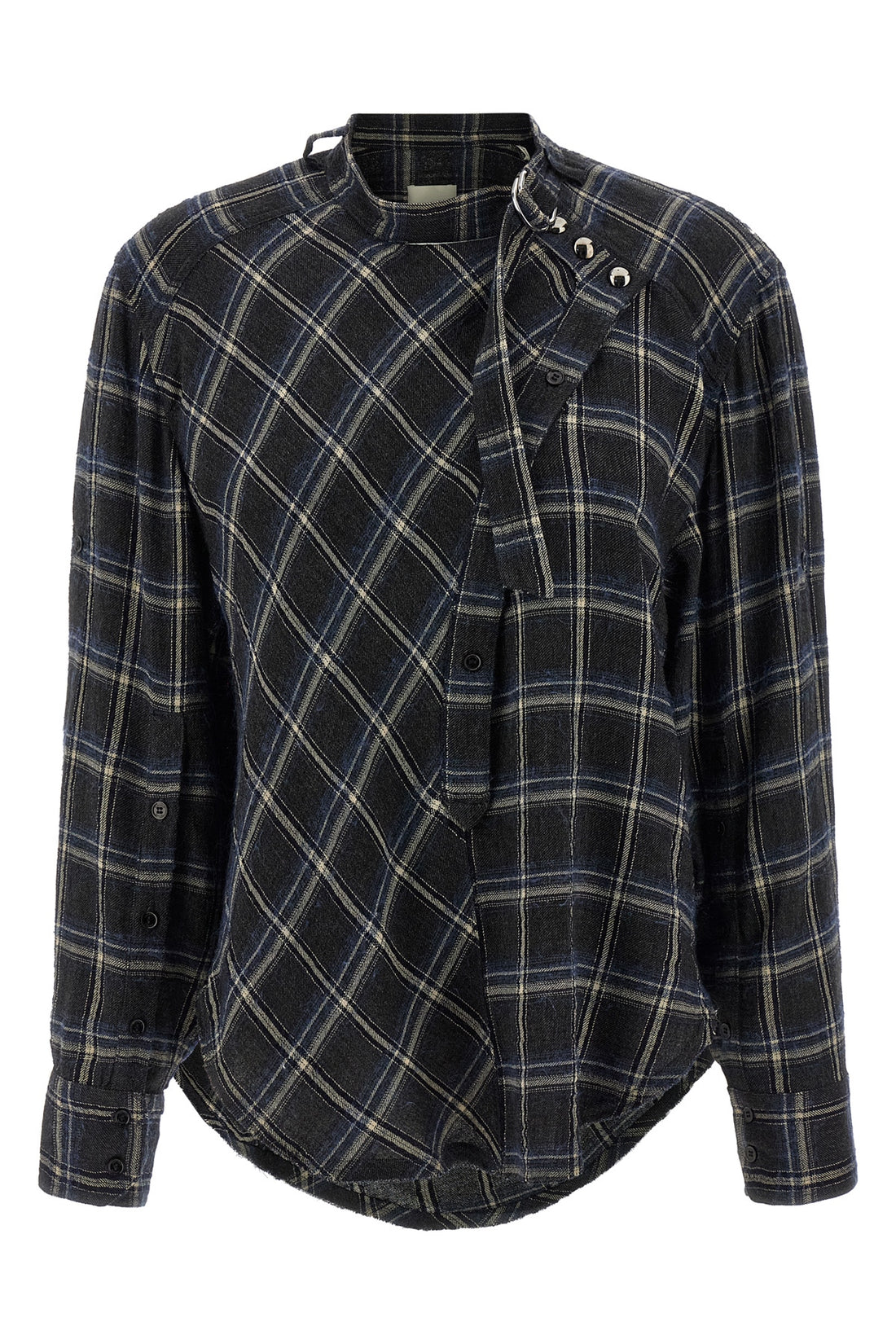 ISABEL MARANT 38 gerla blouse in tartan wool blend fabric