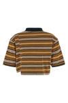 isalyne striped cotton piqué polo shirt