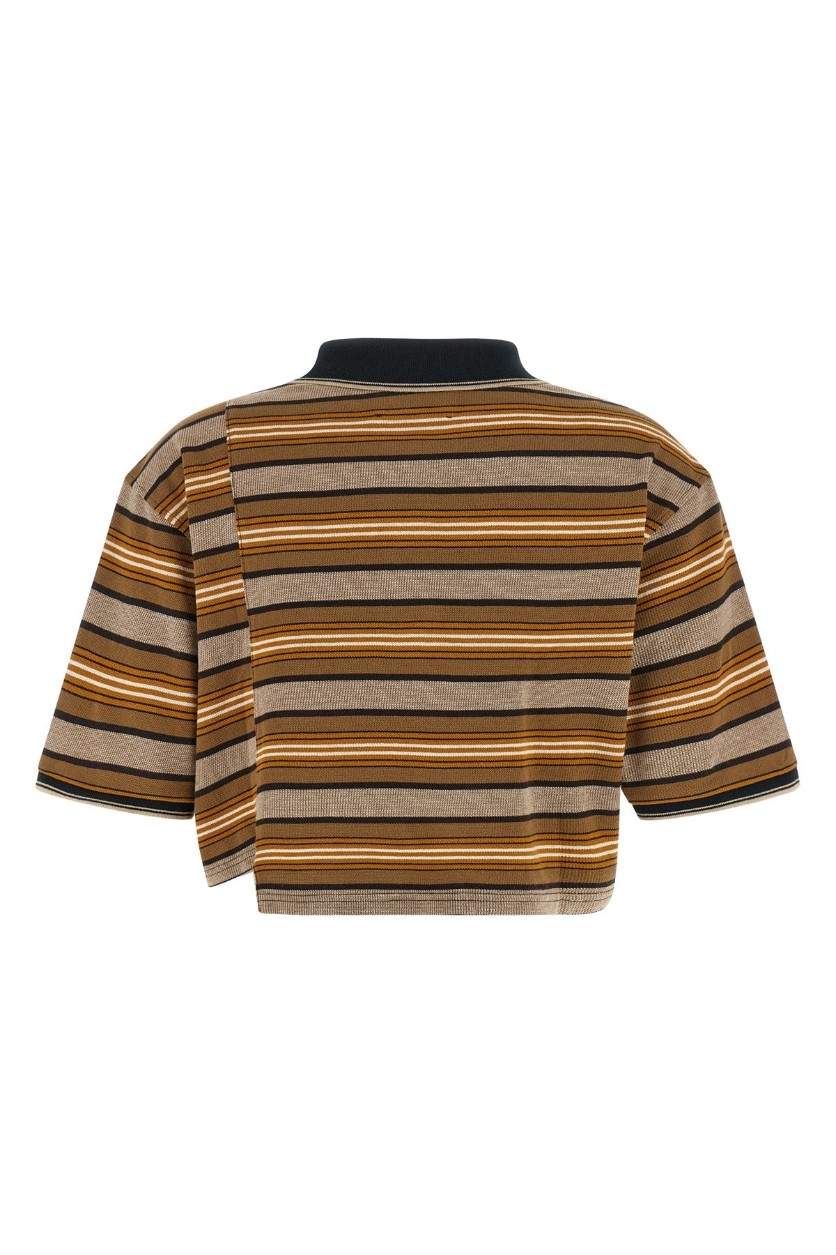 isalyne striped cotton piqué polo shirt