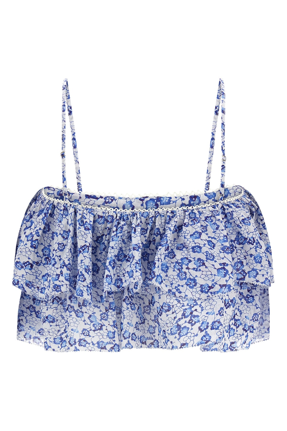 erisa all-over flower-print cotton top